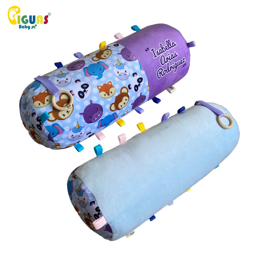 Suave y acolchado: Rollo de gateo ideal para proteger al bebé durante sus primeras exploraciones.